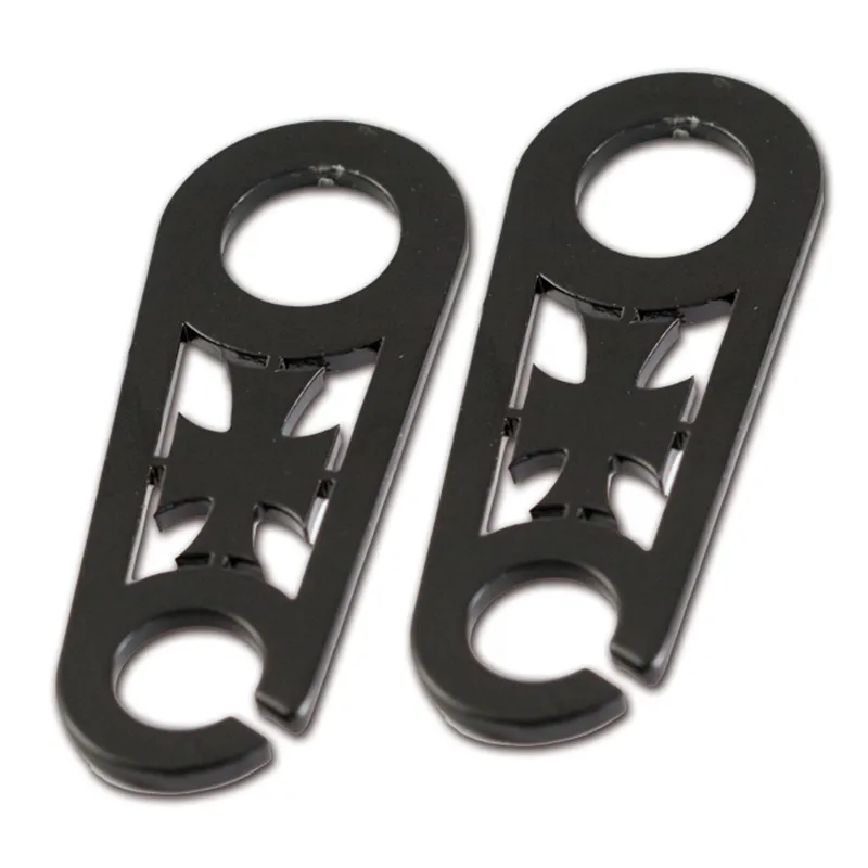 cafe 4 racer - Universal Indicator Holder for Indicators up to M8/M10 Mounting on Rear Shock Absorber Black Pair - HS MOTO Germany Accessories 4251352621443