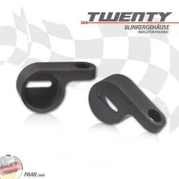 cafe 4 racer - HIGHSIDER indicator bracket set for 49+50+52+54 mm - Highsider CNC aluminum housing & brackets 4054783188574