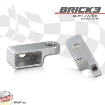 cafe 4 racer - HIGHSIDER indicator bracket set for 38-41mm forks - Highsider CNC aluminum housing & brackets 4054783188550