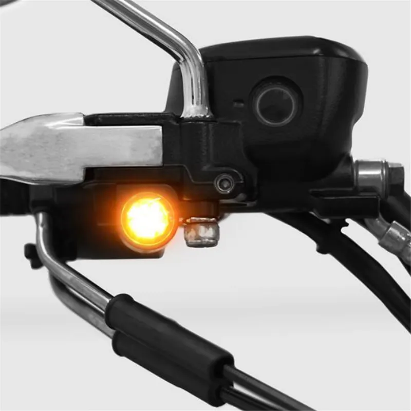 cafe 4 racer - Handlebar Turn Signals Softail / Breakout with Cable Clutch Type 4 &quotTwenty&quot Tinted Pair E-approved - HS MOTO Germany Handlebar indicators 4251352671240