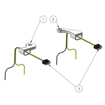 Handlebar Turn Signals Softail / Breakout with Cable Clutch Type 5 &quotHeat&quot 3 LEDs Tinted