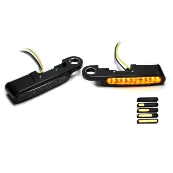 cafe 4 racer - Zieger Below bar LED turnsignals  1, black - Zieger Handlebar indicators 