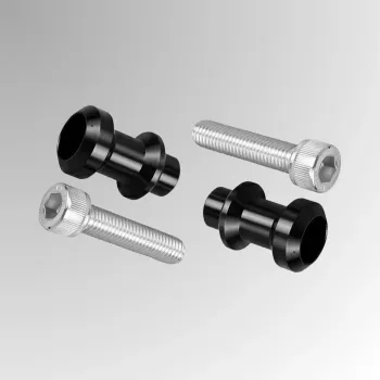 cafe 4 racer - Bobbin's M10 1.25 M10 (1.25) black anodized Ø24.5mm Pack of 2 *** - HS MOTO Germany Bobbins 4251926910508