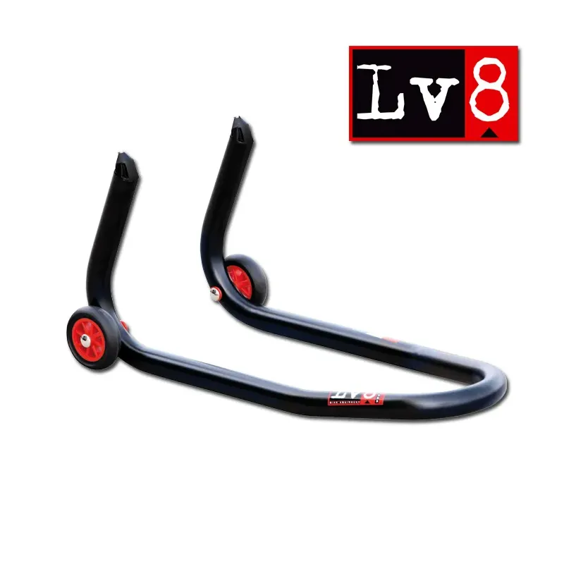 cafe 4 racer - Assembly Stand Front "DIAVOL" LV8 Universal with Pin Mount Black E601D - HS MOTO Germany Bike stands 4251352623317