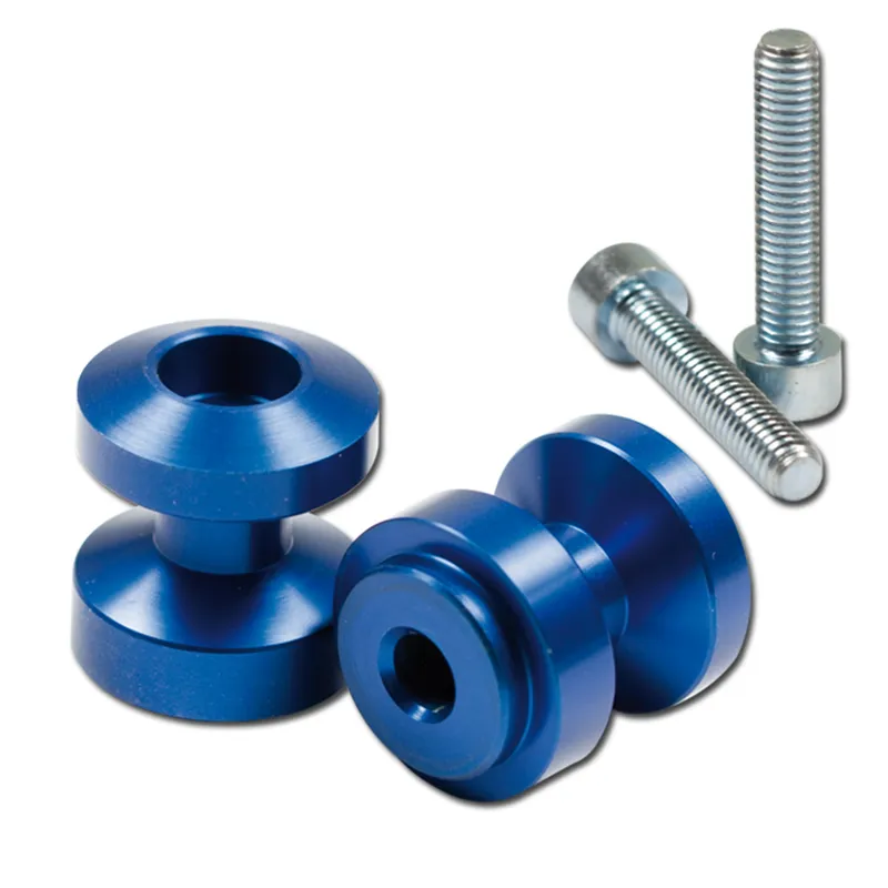 cafe 4 racer - Bobbin's "Racing" M6 modře eloxované Ø24,5 mm Balení 2 ks *** e.g. - HS MOTO Germany Bobbins 4251352624932