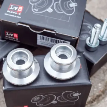cafe 4 racer - Bobbin's "Racing" M10 (1.5) black anodized Ø24.5mm Pack of 2 *** - HS MOTO Germany Bobbins 4251352623492