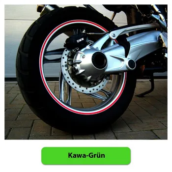 cafe 4 racer - Pásik na koleso GP STYLE 16-19 palcov KAWASAKI ZELENÁ - HS MOTO Germany Pásiky na kolesá 