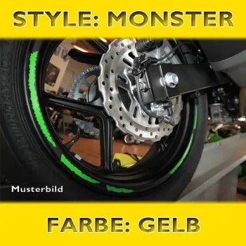 cafe 4 racer - Pásik na koleso  GP STYLE 16-19 palcov KAWASAKI ZELENÁ - HS MOTO Germany Pásiky na kolesá 