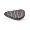 cafe 4 racer - Black / White Diamond Stitch Universal Custom Old Skool Single Seat - MAX-INC  Bobber Solo Seats 