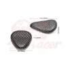 cafe 4 racer - Black / White Diamond Stitch Universal Custom Old Skool Single Seat - MAX-INC  Bobber Solo Seats 
