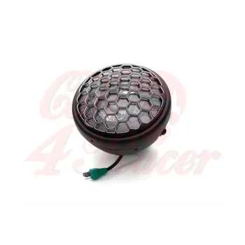 cafe 4 racer - 7" matně černý šestihranný kryt mřížky světlometů LED - MAX-INC  Světla LED 
