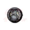 cafe 4 racer - 7" Integrated LED Headlight + Eight Ball Grill Cover Black & Contrast - MAX-INC  LED Headlight & inserts 