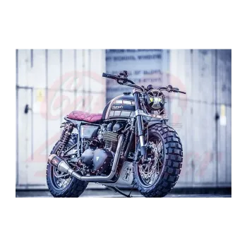 cafe 4 racer - 7" LED světlomety s DRL Halo Maltézský kříž - MAX-INC  Světla LED 