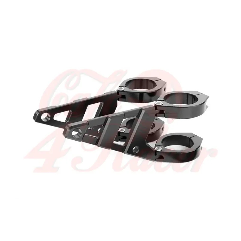 cafe 4 racer - MAX Stomp Black CNC Machined Headlight Bracketstyle - MAX-INC  Headlights  brackets & holders   