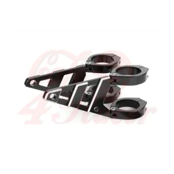cafe 4 racer - MAX Stomp Black + Contrast CNC Machined Headlight Brackets - MAX-INC  Headlights brackets & holders 