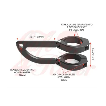 cafe 4 racer - MAX Rogue Čierne CNC opracované držiaky svetlometov - MAX-INC  Držiaky svetlometov 