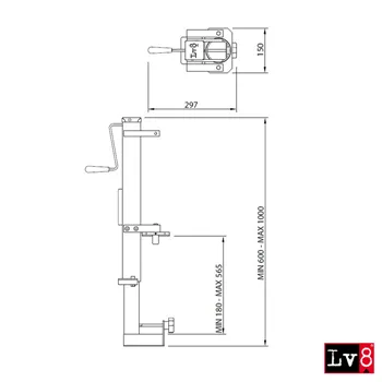 cafe 4 racer - Assembly Tool LV8 for Struts and Forks incl. Adapter Ø 74mm (E450SA.F74) - HS MOTO Germany Tools 4251352636690