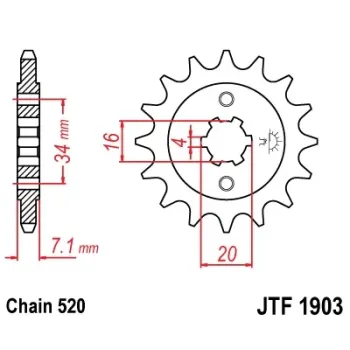 cafe 4 racer Chain sprocket - front custom bike parts 