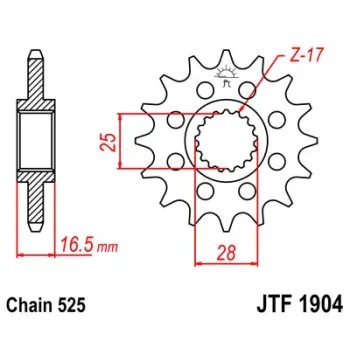 cafe 4 racer Chain sprocket - front custom bike parts 