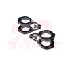 cafe 4 racer - MAX Corto Black Shorty headlamp holder RETRO style + contrast machined - MAX-INC  Headlights brackets & holders 