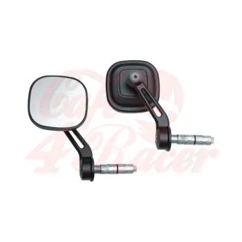 cafe 4 racer - Dillinger Bar End Mirrors Black - Cafe4Racer Bar end mirrors 4054783041374