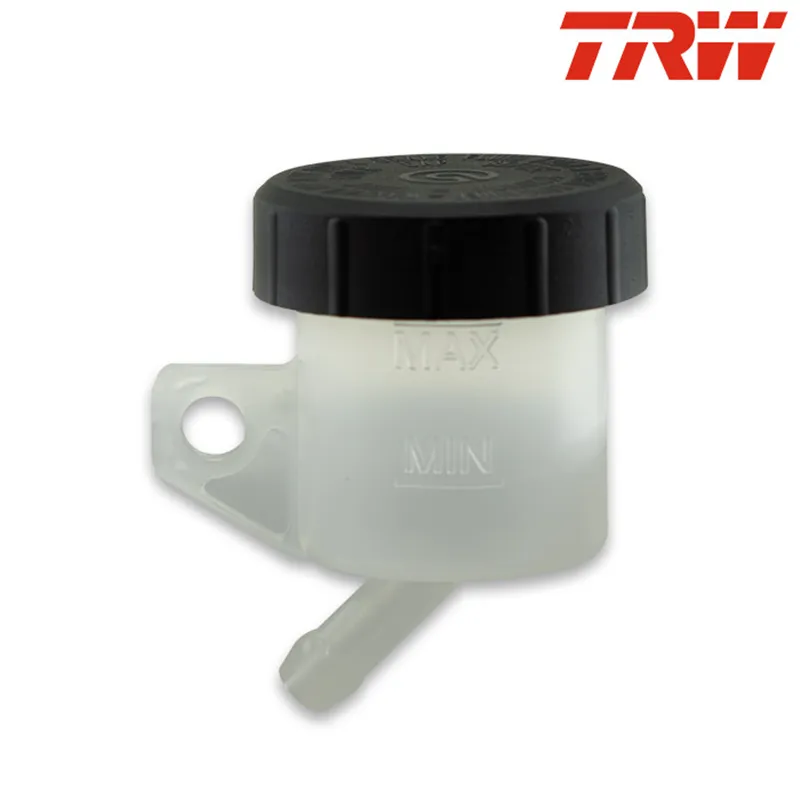 cafe 4 racer - Brake Fluid Reservoir "TRW" 15ML Plastic Ø 31x H 39mm angled connection bottom 7-11mm - HS MOTO Germany Brake Clutch Fluid Reservoir 3322937297108