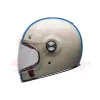 cafe 4 racer - BELL Bullitt Retro Full Face Helmet Command Vintage Gloss White Oxblood Blue - BELL BELL Full face helmets 