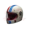 cafe 4 racer - BELL Bullitt Retro Full Face Helmet Command Vintage Gloss White Oxblood Blue - BELL BELL Full face helmets 