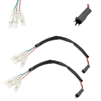 cafe 4 racer - Adapter Cable "Taillight" BAY15D Socket 3 Cables with Japan Round Connector Female Ø 3.5mm - HS MOTO Germany Adapter cable 4251352607546