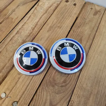 cafe 4 racer - BMW 2 pin LOGO 82mm B&S carbon emeblem for hood  or trunk OEM 51148132375 - Cafe4Racer Billet Emblems Stickers Logos 