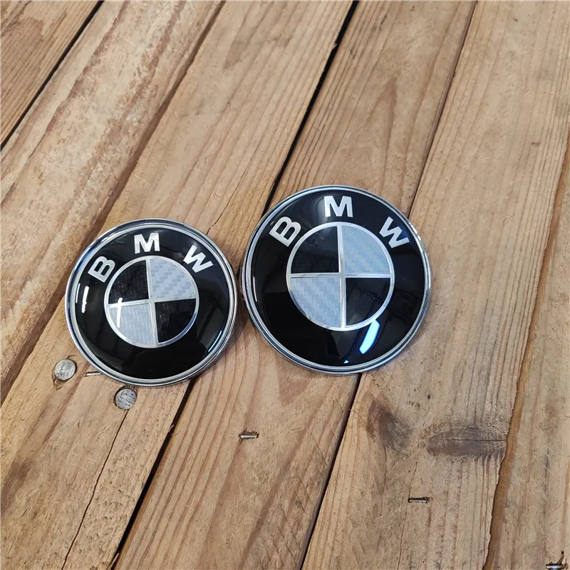 cafe 4 racer - BMW 2 pin LOGO 82mm B&S carbon emeblem for hood  or trunk OEM 51148132375 - Cafe4Racer Billet Emblems Stickers Logos 