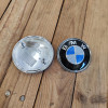 cafe 4 racer - BMW 2 pin LOGO 74mm B&S carbon  emeblem for hood  or trunk OEM 51148219237 - Cafe4Racer Billet Emblems Stickers Logos 