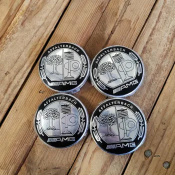 cafe 4 racer - MERCEDES 4x75mm AMG Affalterbach kryty kol OEM A17140001259040 - Cafe4Racer Emblémy Nálepky Logá 