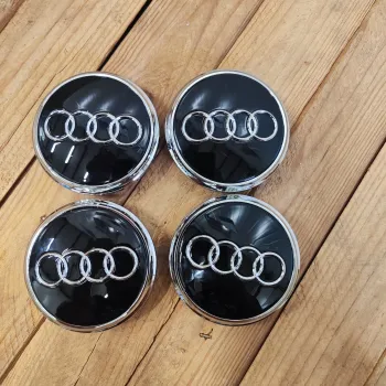 cafe 4 racer - AUDI 4x61mm SILVER wheel cap  OEM 4M0601170JG3 - Cafe4Racer Billet Emblems Stickers Logos 