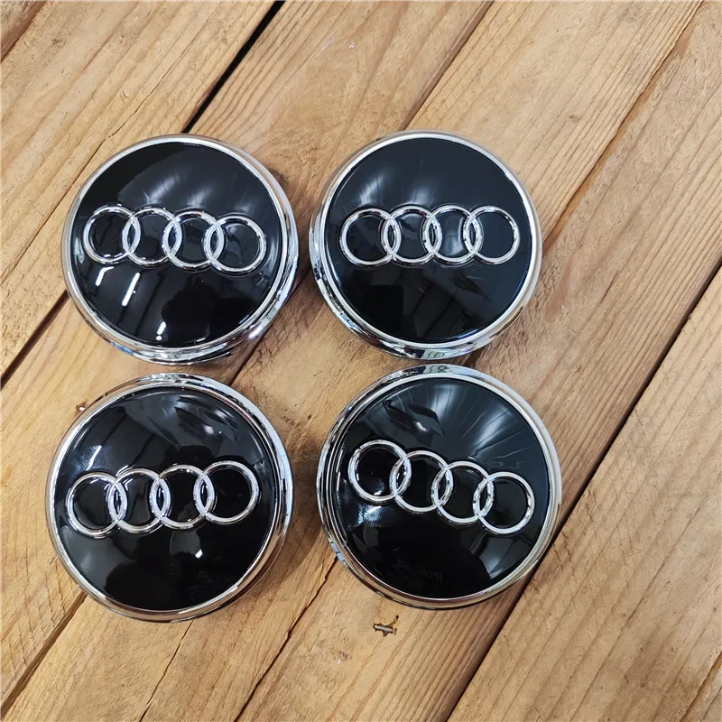 cafe 4 racer - AUDI 4x77mm ČERNÝ kryt kola OEM 4L0601170 - Cafe4Racer Emblémy Nálepky Logá 