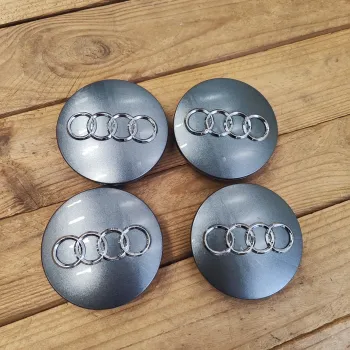 cafe 4 racer - Epoxy Decal logo YAMAHA 'Diapason', Pack of 4, Silver/Black (d36mm) - KEDO Billet Emblems Stickers Logos 