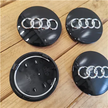 cafe 4 racer - AUDI 4x68mm ČERNÝ kryt kola OEM 8D0601170 - Cafe4Racer Emblémy Nálepky Logá 