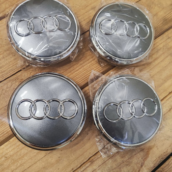 cafe 4 racer - AUDI 4x61mm STŘÍBRNÝ kryt kola OEM 4M0601170JG3 - Cafe4Racer Emblémy Nálepky Logá 
