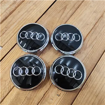 cafe 4 racer - AUDI 4x61mm SILVER wheel cap  OEM 4M0601170JG3 - Cafe4Racer Billet Emblems Stickers Logos 