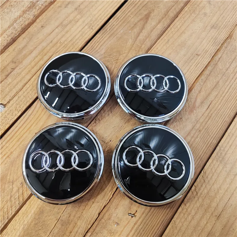 cafe 4 racer - AUDI 4x61mm SILVER wheel cap  OEM 4M0601170JG3 - Cafe4Racer Billet Emblems Stickers Logos 