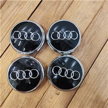 cafe 4 racer - AUDI 4x61mm STŘÍBRNÝ kryt kola OEM 4M0601170JG3 - Cafe4Racer Emblémy Nálepky Logá 