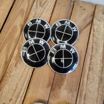 cafe 4 racer - BMW 4x56mm FULL BLack wheel caps OEM 36136850834  - Cafe4Racer Billet Emblems Stickers Logos 