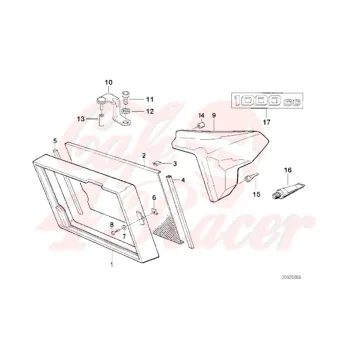 cafe 4 racer - BMW K100 Cover of radiator - left side - OEM part Tank& Radiator Side covers 