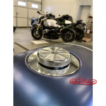 cafe 4 racer - BMW K75/100/1100 stříbrná se stříbrným uzávěrem - Cafe4Racer Víčka nádrží 