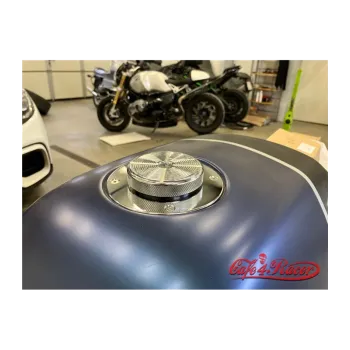 cafe 4 racer - BMW K75/100/1100 stříbrná se stříbrným uzávěrem - Cafe4Racer Víčka nádrží 