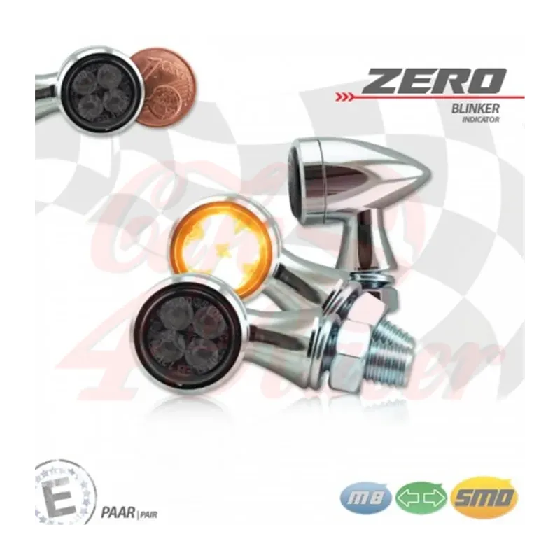 cafe 4 racer - SMD turn signal "Zero" chrome - HS MOTO Germany Standard indicators 4251352638632