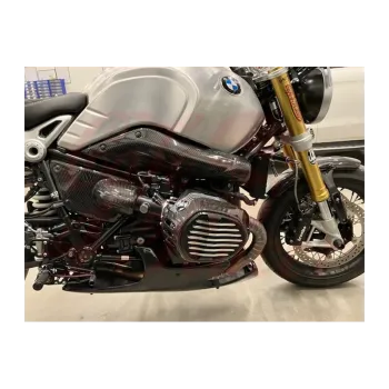 cafe 4 racer - Motorcycle Engine Cylinder Head Guard for BMW R9T Carbon CNC black - Cafe4Racer Carbon parts 