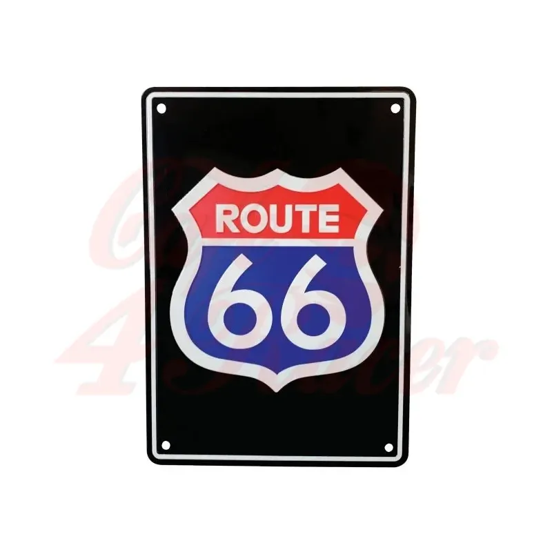 cafe 4 racer - Hliníkové označenie tabuľka parkoviska Bike It - Route 66 - BIKEIT Darčeky 