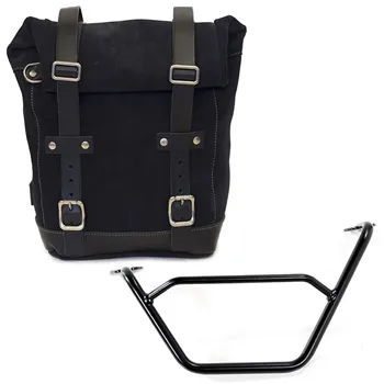 cafe 4 racer - Waxed suede side pannier + subframe r1200 gs lc - UNIT GARAGE Bags and accessories 