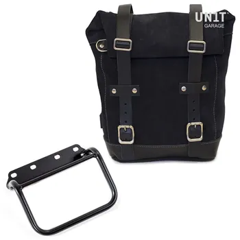 cafe 4 racer - Waxed suede side pannier + subframe r80 g/s - UNIT GARAGE Bags and Accessories 